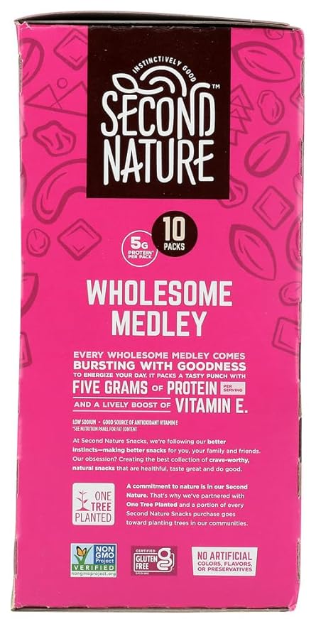 Second Nature Trail Mix, Wholesome Medley, 1.5 oz, 16 ct