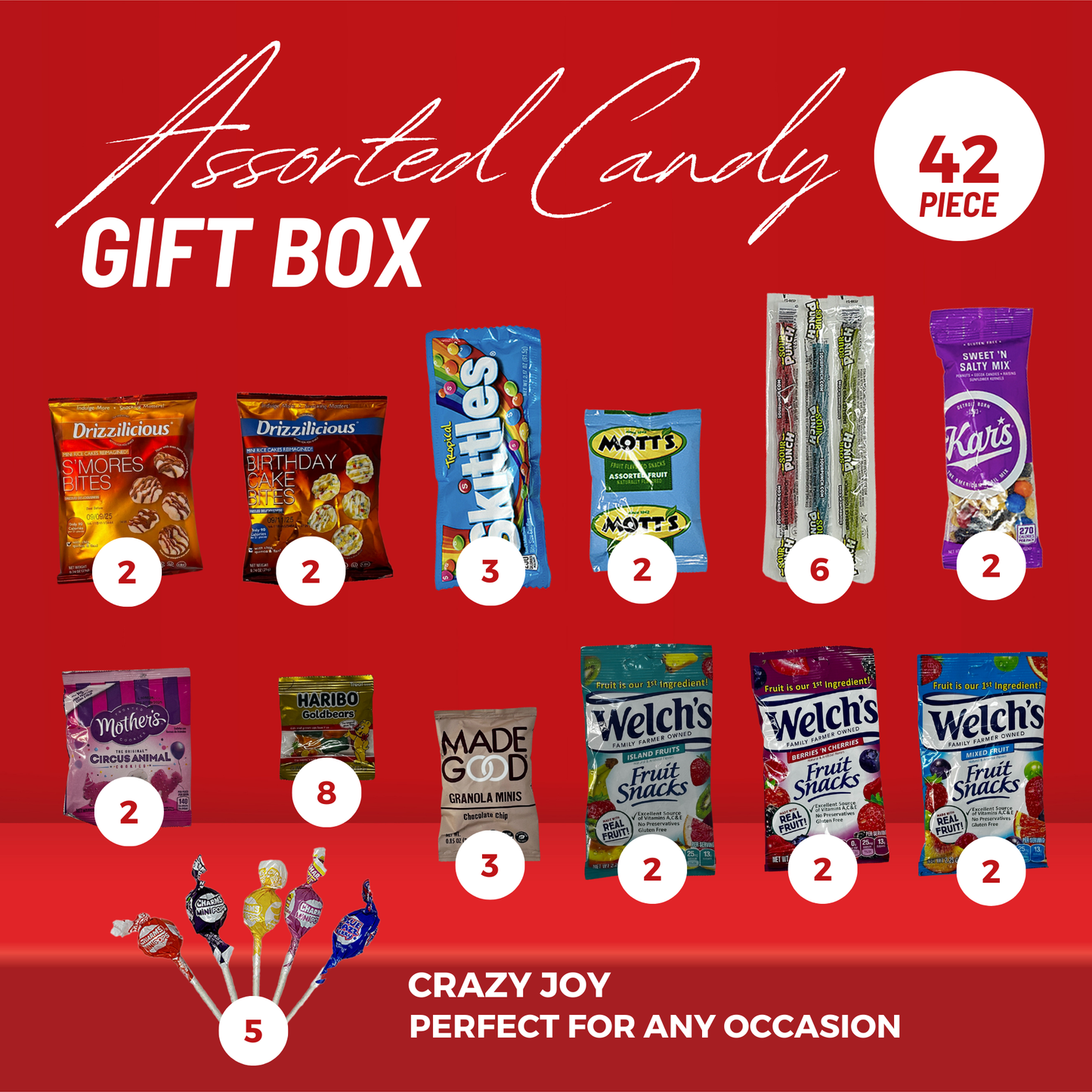 CrazyJoy- Candy Gift Basket